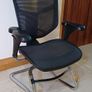 Enjoy Black Mesh Cantilever Chairs Image 2