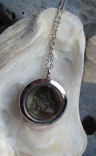 Gemstone jewellery, Floating pendant, Moldavite, Jewellery, Gift