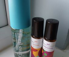 Floral Street Sweet Almond Blossom perfume mist, 50ml, new and Gruum Plum & Tonka roll-on fragrance, new and Gruum Sandalwood & Tonka roll-on fragrance, new