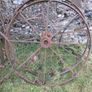 Old hay rake wheels Image 2