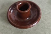 Enniskerss pottery hand made in Ireland Metalic copper glazed candle stick holder