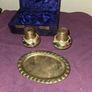 Vintage Cloisonne Brass Salt and Pepper Set Image 2