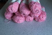 500 gms pink and white wool