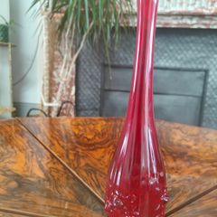 Vintage Fenton Valencia Amberina Glass