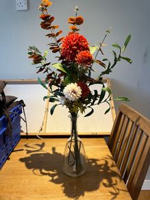 Fake flowers in vase