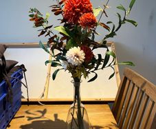 Fake flowers in vase