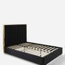 Double Bedframe Black Velvet Image 2