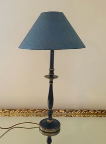 Vintage empire style lamp with silk shade
