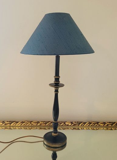 Vintage empire style lamp with silk shade