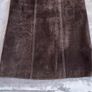 Vintage Y2K Real Suede Chocolate Brown Midi Skirt 100% Suede A-Line Boho Indie UK8 Image 4