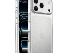 For Apple iPhone 17 Pro Max Heavy Duty Axis Design Case Glitter Clear