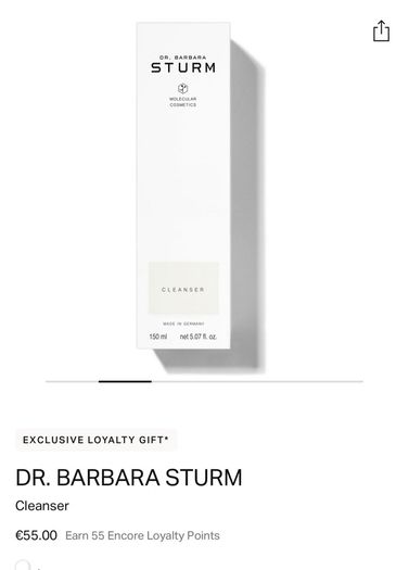 Brand new and sealed Dr Barbara Sturm Cleanser cost 55 euro
