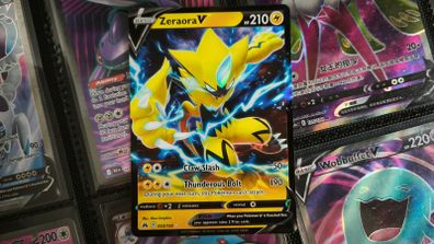 Zeraora V ! Ultra Rare ! from Crown Zenith Set ! 2023 ! Pokemon Card !