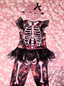 girls skeleton costume 5-6 years