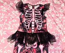 girls skeleton costume 5-6 years