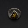 Sterling Silver Natural Baltic Amber  Ring Image 10