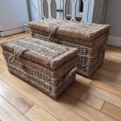 2 Wicker Storage Chests