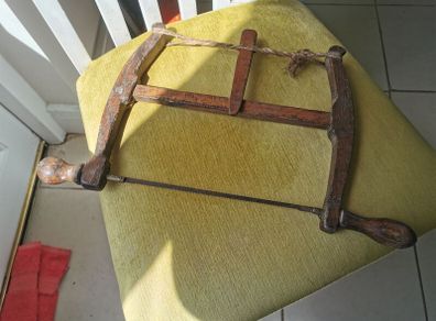Antique Wooden Bow Saw
