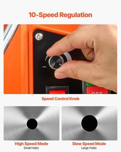 Magnetic Drill, 1550W Motor 50 mm Coring Diameter, 13000 N Magnetic Force, 0-550 RPM Variable Speed, Portable Electric Mag Drill Press Drilling Machine for Metal Surface, Home Improvement