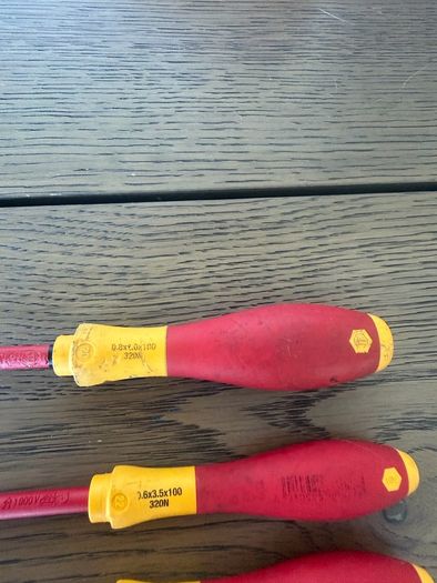 VDE Screwdrivers Flat Head Wiha Wera Stanley