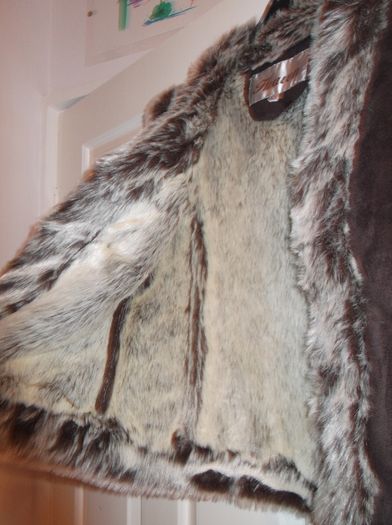 Heaven Brand Brown and White fur Gilet