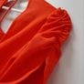 Lovely maxi red vintage dress 70's ruffle sleeves Image 4