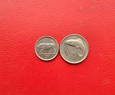 1996 Irish 5p and 2000 10p