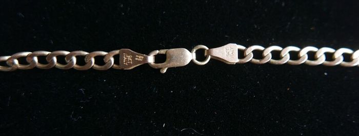 Vintage Solid Gold Curb Link Necklace in 9Ct Gold 375 - 18,5 inch  -  5,35g