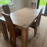 Solid Oak table & 4 dining chairs Image 3