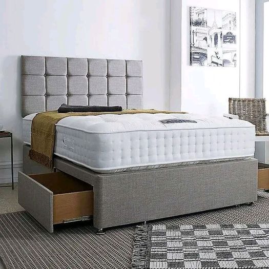 Divan Double & King Size Bed Frame With Mattress