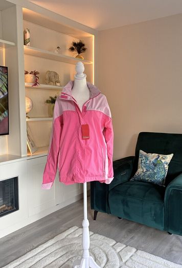 Brand-new Two-toned Pink Hooded Windbreaker Jacket from the Paco Sport  Size Medium UK 12/ EU 40