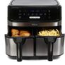 NEW SALE Dual Air Fryer Extra Large Family Size Double XL 9 Litre with 8 Pre-Set Menus for Oil Free & Low Fat Healthy Cooking, Easy Clean Metal Interior, 99-Minute Timer - Stainless Steel MULTIPLE COLOURS AVAILABLE Image 9