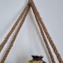 Beautiful Handmade 2-Tier Hanging Rope Shelf Image 5