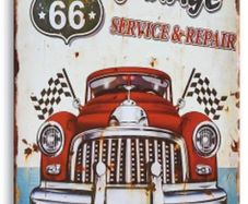 Route 66 Garage : Metal Sign