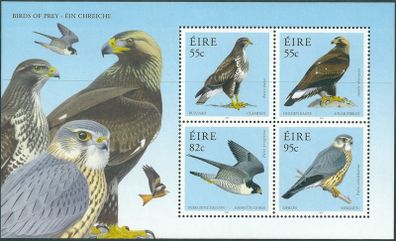 2010 Ireland Fauna and Flora Birds of Prey Commemorative Stamps Miniature Sheet Mint Never Hinged (MNH)