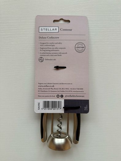 Brand new Stellar contour deluxe corkscrew, bottle opener