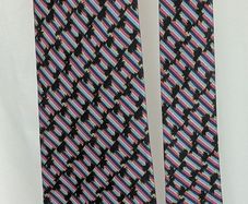 Christian Dior Monsieur Tie Silk Geometric Multicolour Vintage Designer