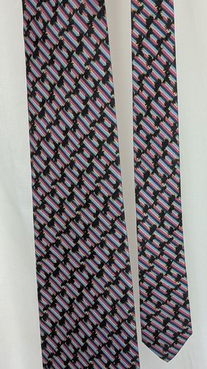 Christian Dior Monsieur Tie Silk Geometric Multicolour Vintage Designer