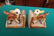 vintage fawn bambi bookends