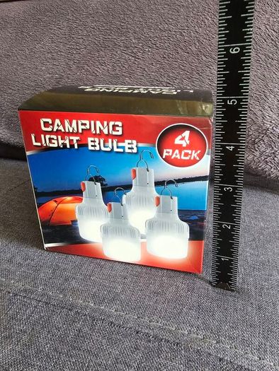 Rechargeable camping lights. Battery lights. Hiking lights. Picnic lights. Set of 4 lights