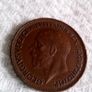 1936 English Farthing. Image 5