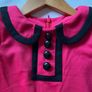 Brand new Girl's Pink Ponti Dress with Black Button Embellishments | Size 4 years Image 4