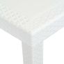 Garden Table White 220x90x72 cm Plastic Rattan Look Image 3