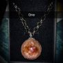 Sorceress Large Fire Quartz Orb Crystal Amulet Talisman Belcher Chain Necklace Witch Everyday Image 3