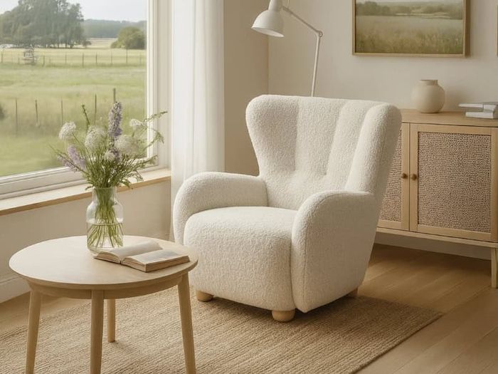 Tidepool Boucle Lounge Chair
