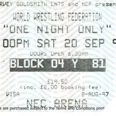 WWF One Night Only 1997 Ticket Stub - British Bulldog vs Shawn Michaels 0005