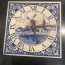 Blue tile clock with windmill Image 4