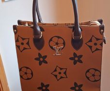 Tan & Brown Tote Bag