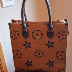 Tan & Brown Tote Bag