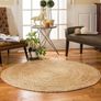 FREE P&P Hand Braided Natural Jute Rug Handmade Round Area Rug for Home Decor (60 x 60 cm) Image 6